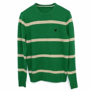 💚 American Eagle Striped Wool Blend Crewneck Sweater | Size Small